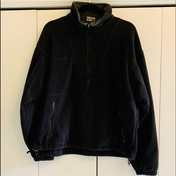 Vintage 90s Men’s Columbia Black Fleece Jacket M - Picture 4 of 7